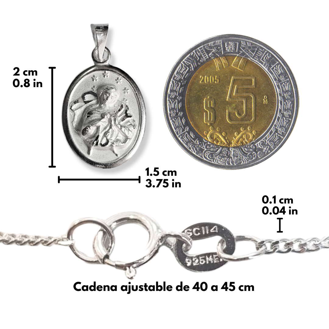 Medalla Rosto Virgen Desatanudos Plata 925
