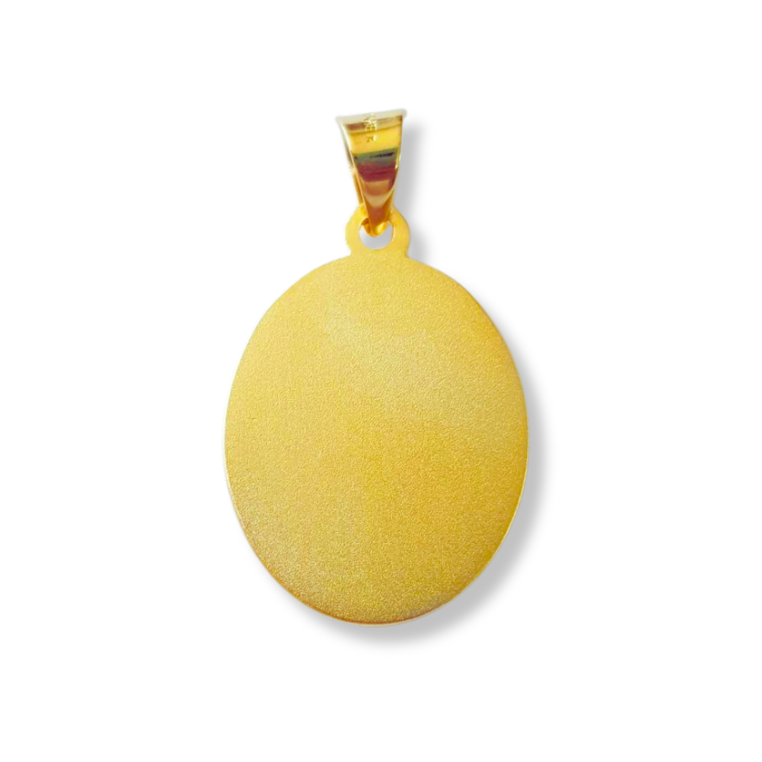 Medalla San Charbel base Plata .925 cubierta con Oro Laminado 14K