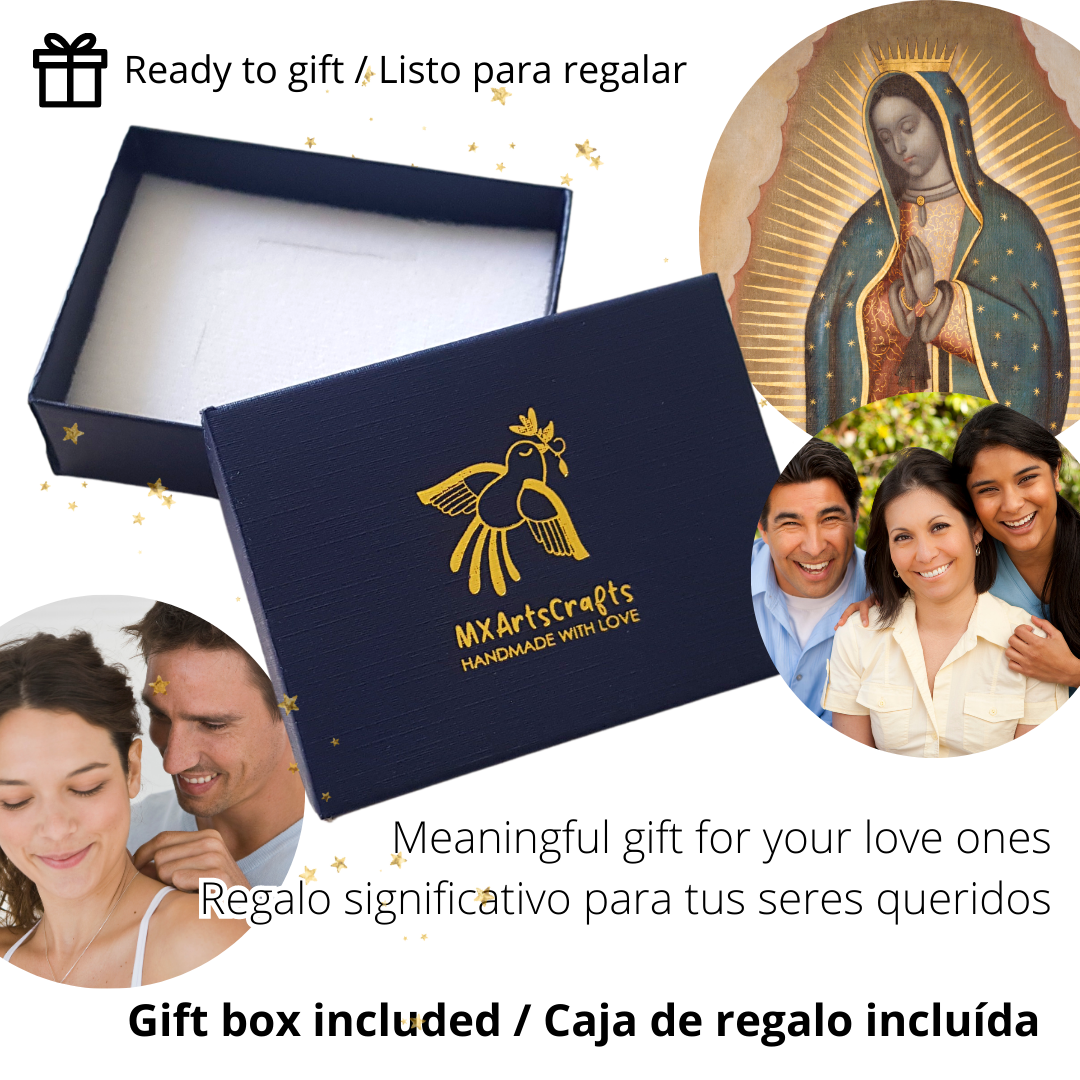 Pulsera de cuentas Virgen de Guadalupe - Baño de oro Tricolor