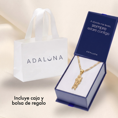 Medalla Silueta San Judas Tadeo con cadena - Oro 14k Laminado