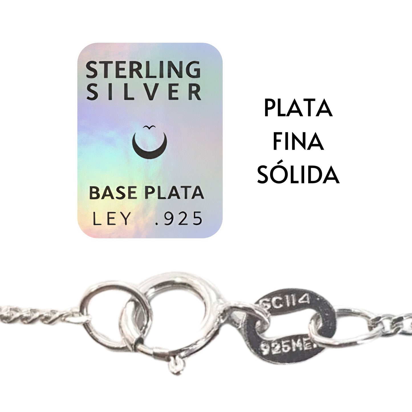 Escapulario Virgen de Guadalupe y Sagrado Corazón de Jesús - Plata 925