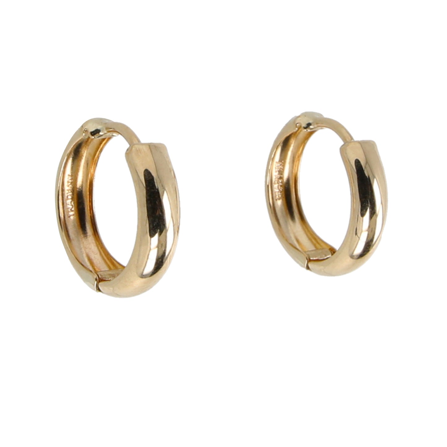 Huggies redondos Oro Amarillo - Oro 10K Sólido