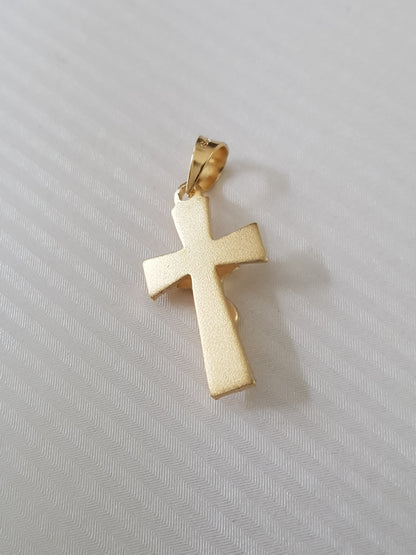 Cruz Cristo con cadena - Oro 14K Laminado - Modelo C-11