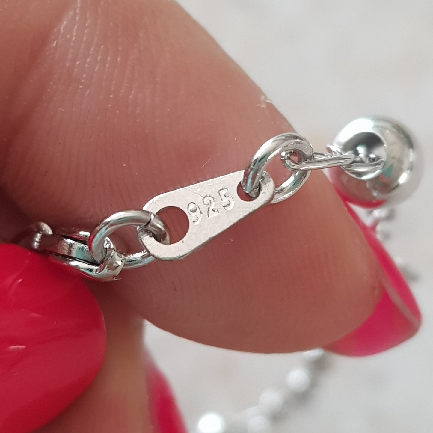 Pulsera Decenario Virgen del Carmen y Sagrado Corazón de Jesús - Plata esterlina 925