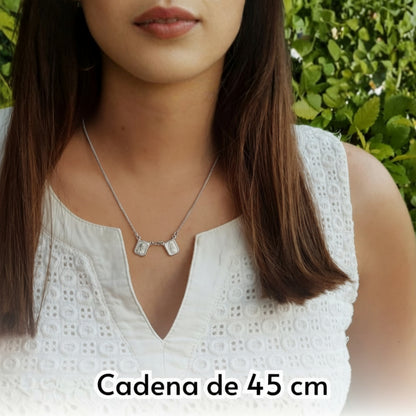 Escapulario Virgen de Guadalupe y Sagrado Corazón de Jesús - Plata 925