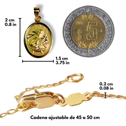 Medalla Rostro Virgen Desatanudos Oro 14k Laminado Sobre Base Plata 925