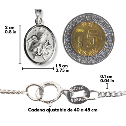 Medalla Rosto Virgen Desatanudos Plata 925