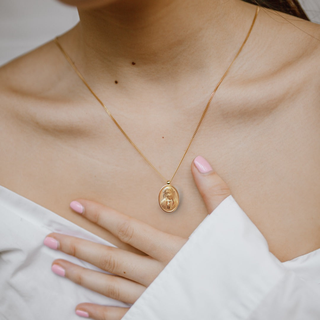 Medalla Rostro Virgen de Guadalupe - Oro 14K