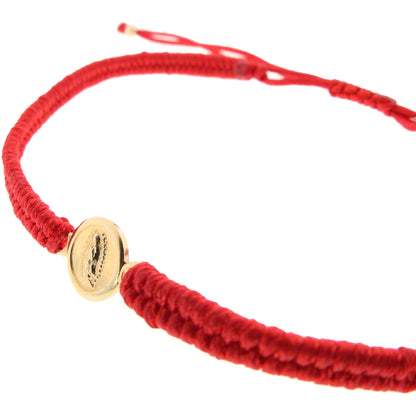 Pulsera roja con medalla Virgen de Guadalupe Oro 14k laminado