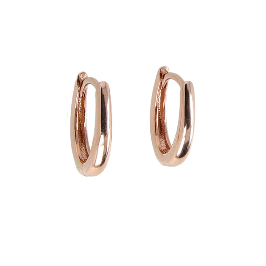 Huggies ovales Oro Amarillo - Oro 10K Sólido