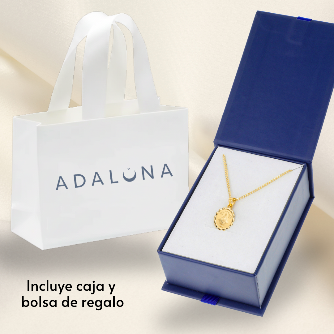 Medalla Virgen San Juan de los Lagos con cadena - Oro 14K laminado