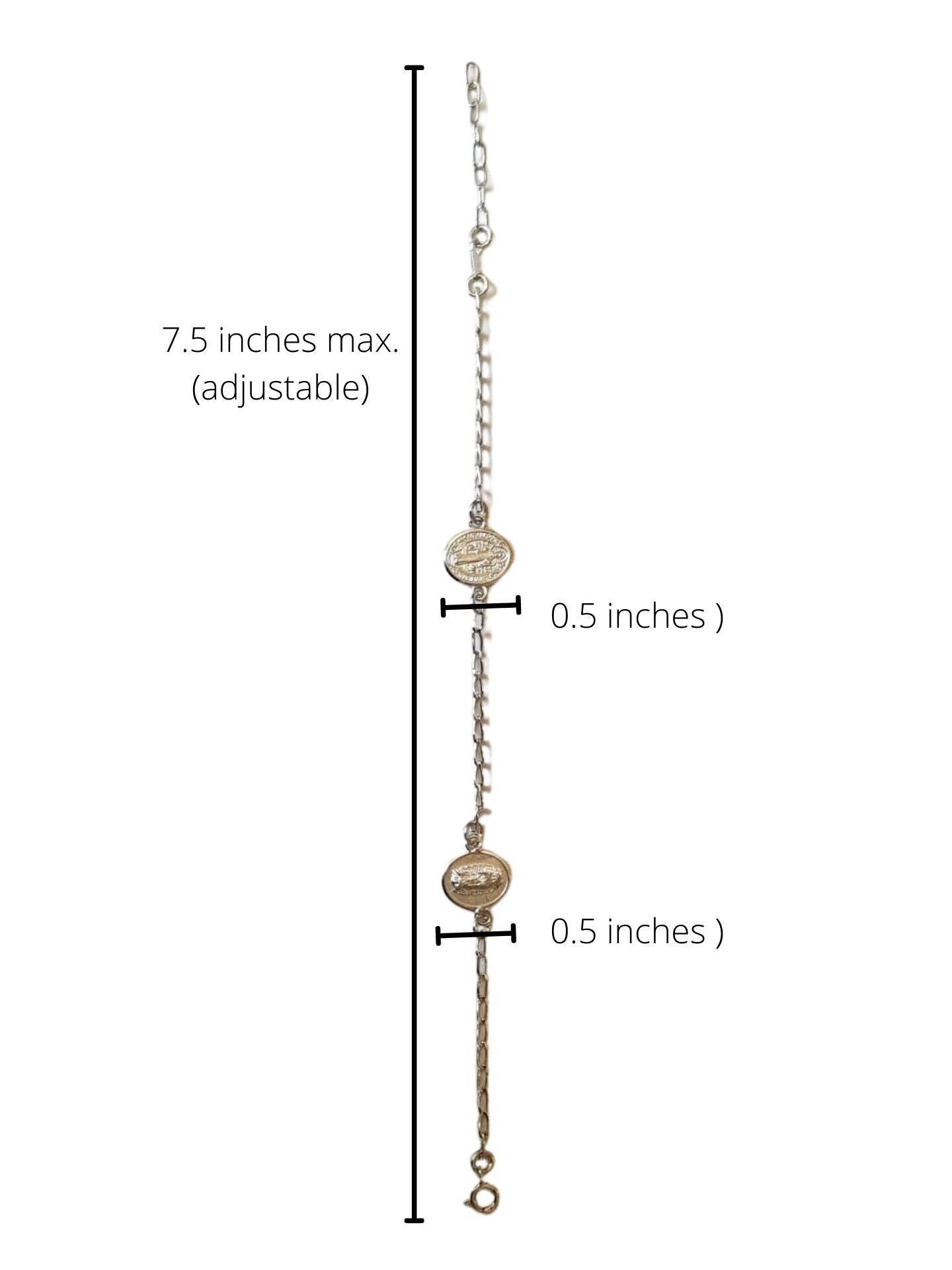19 centímetros de largo ajustable + medallas de 1 centímetro