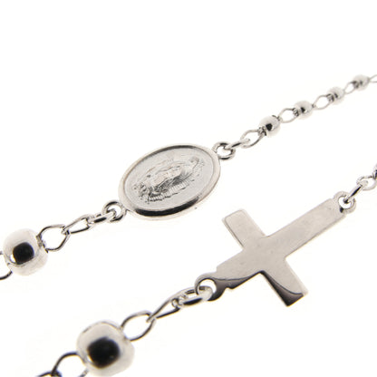 Pulsera Decenario Virgen de Guadalupe y Sagrado Corazón de Jesús - Plata esterlina 925 y Rodio