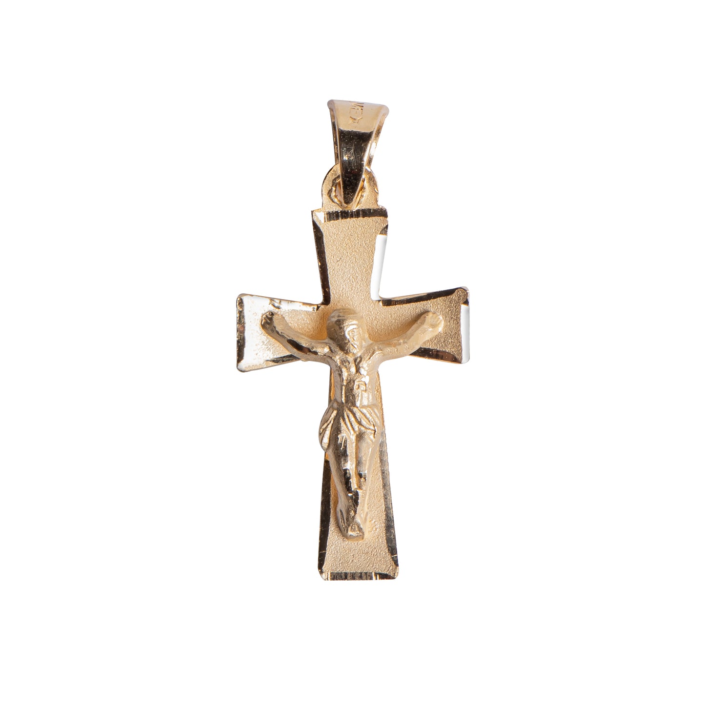 Cruz Cristo con cadena - Oro 14K Laminado - Modelo C-11