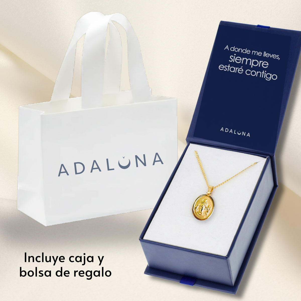 Medalla Virgen Desatanudos Oro 14k Laminado Sobre Base Plata 925