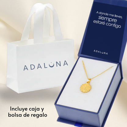 Medalla San Benito con cadena - Oro 14k laminado