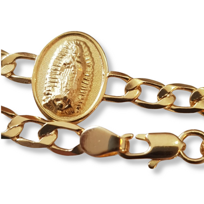 Pulsera Virgen de Guadalupe - Oro 14k laminado