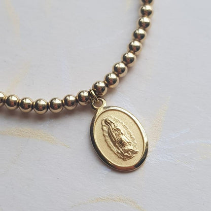 Pulsera Virgen de Guadalupe - Oro 14k laminado