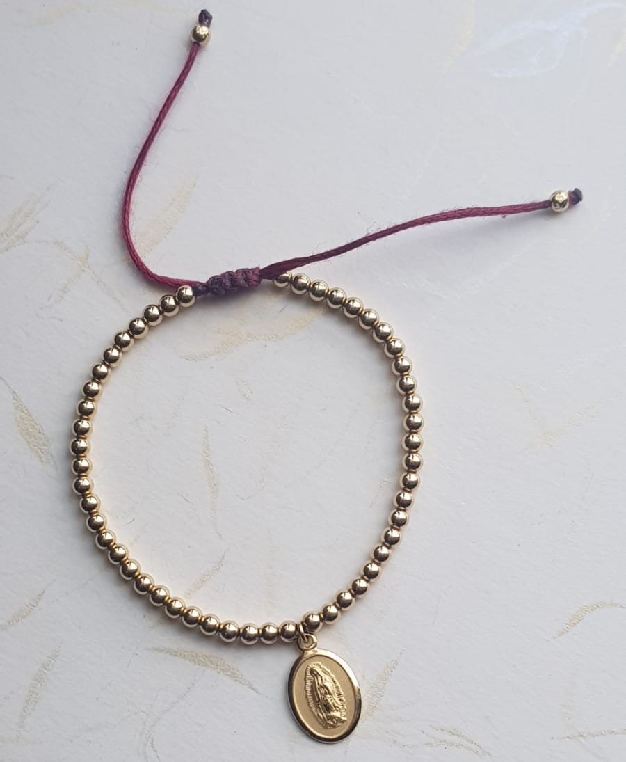 Pulsera Virgen de Guadalupe - Oro 14k laminado