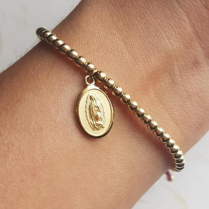 Pulsera Virgen de Guadalupe - Oro 14k laminado