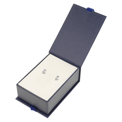 Huggies redondos Oro Blanco - Oro 10K Sólido