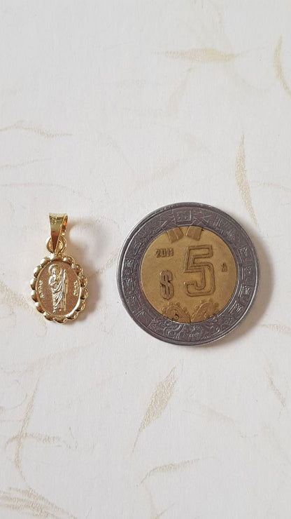 Medalla San Judas con cadena - Oro 14k laminado