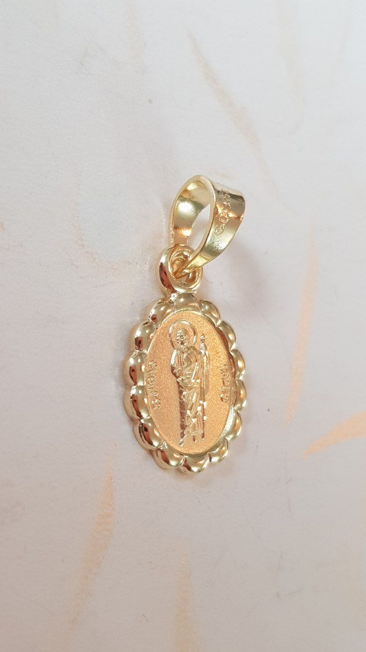 Medalla San Judas con cadena - Oro 14k laminado