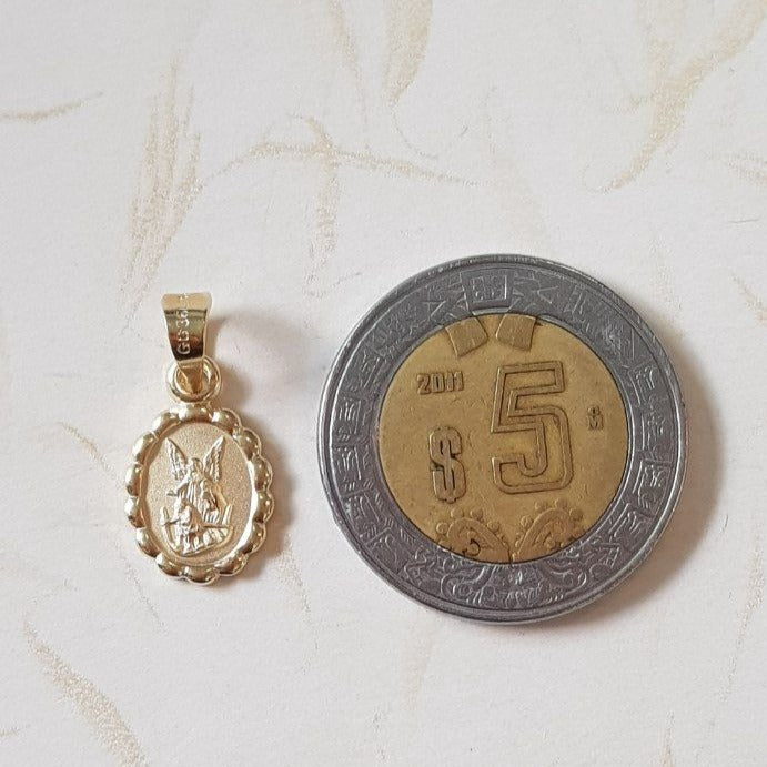 Medalla Ángel de la Guarda con cadena - Oro 14K laminado