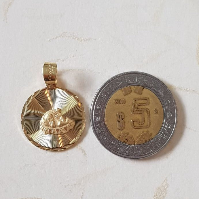 Medalla Bebé Bautizo (Espíritu Santo) con cadena - Oro 14k Laminado