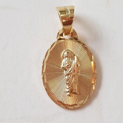 Medalla San Judas con cadena - Oro 14K laminado