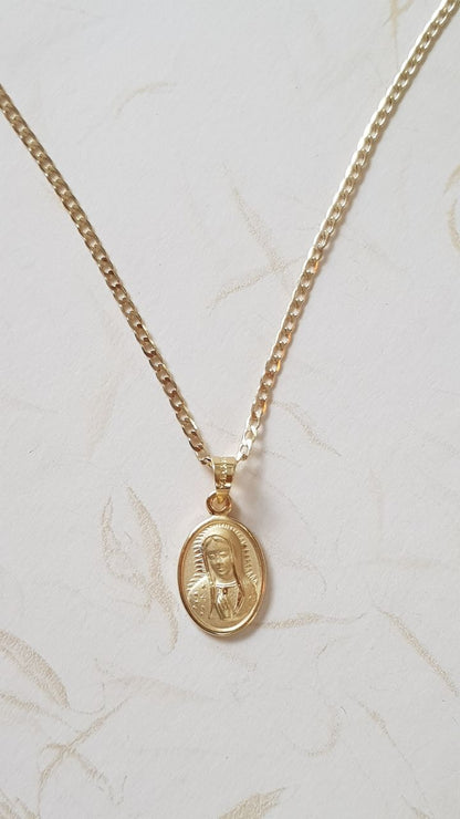 Medalla Rostro Virgen de Guadalupe - Oro 14K