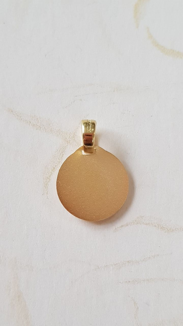 Medalla Sagrado Corazón de Jesús con cadena - Oro 14k Laminado - BL7