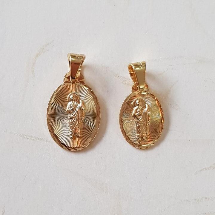 Medalla San Judas con cadena - Oro 14K laminado