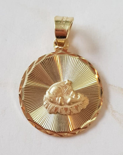 Medalla Bebé Bautizo (Espíritu Santo) con cadena - Oro 14k Laminado