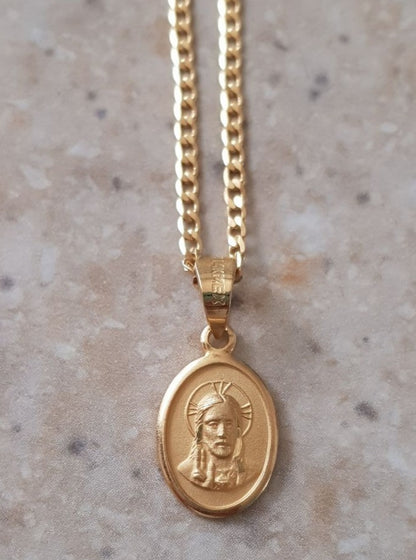 Medalla Sagrado Corazón de Jesús - Oro 14K Sólido