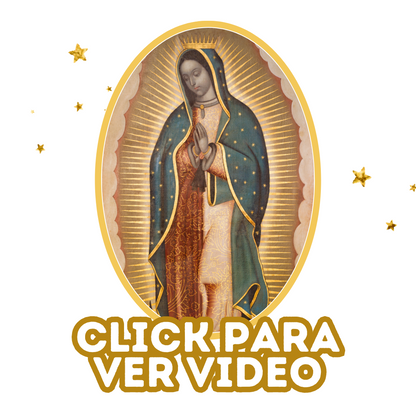 Medalla Redonda Virgen de Guadalupe con cadena - Oro 14K laminado -BL